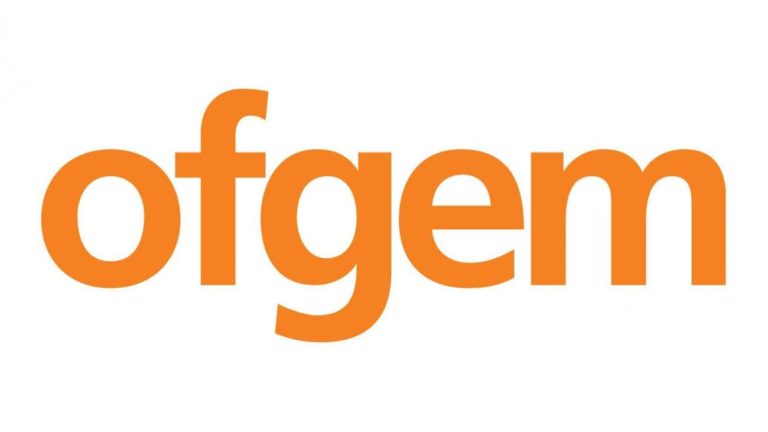 Ofgem Logo - white background with orange text